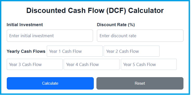Discounted Cash Flow Calculator
